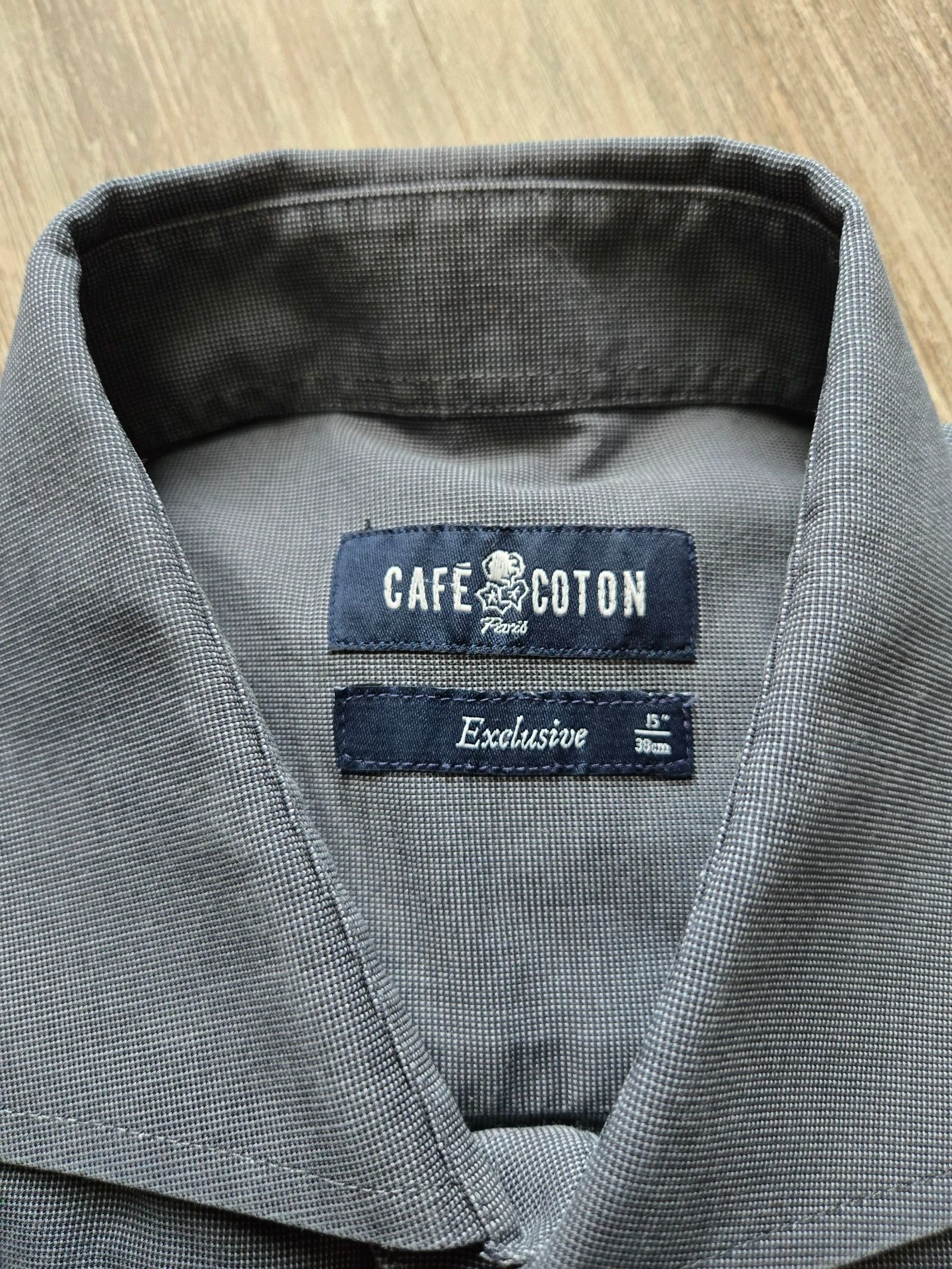 Camisa hombre gris Café Coton talla M – photo 4